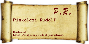 Piskolczi Rudolf névjegykártya