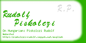 rudolf piskolczi business card